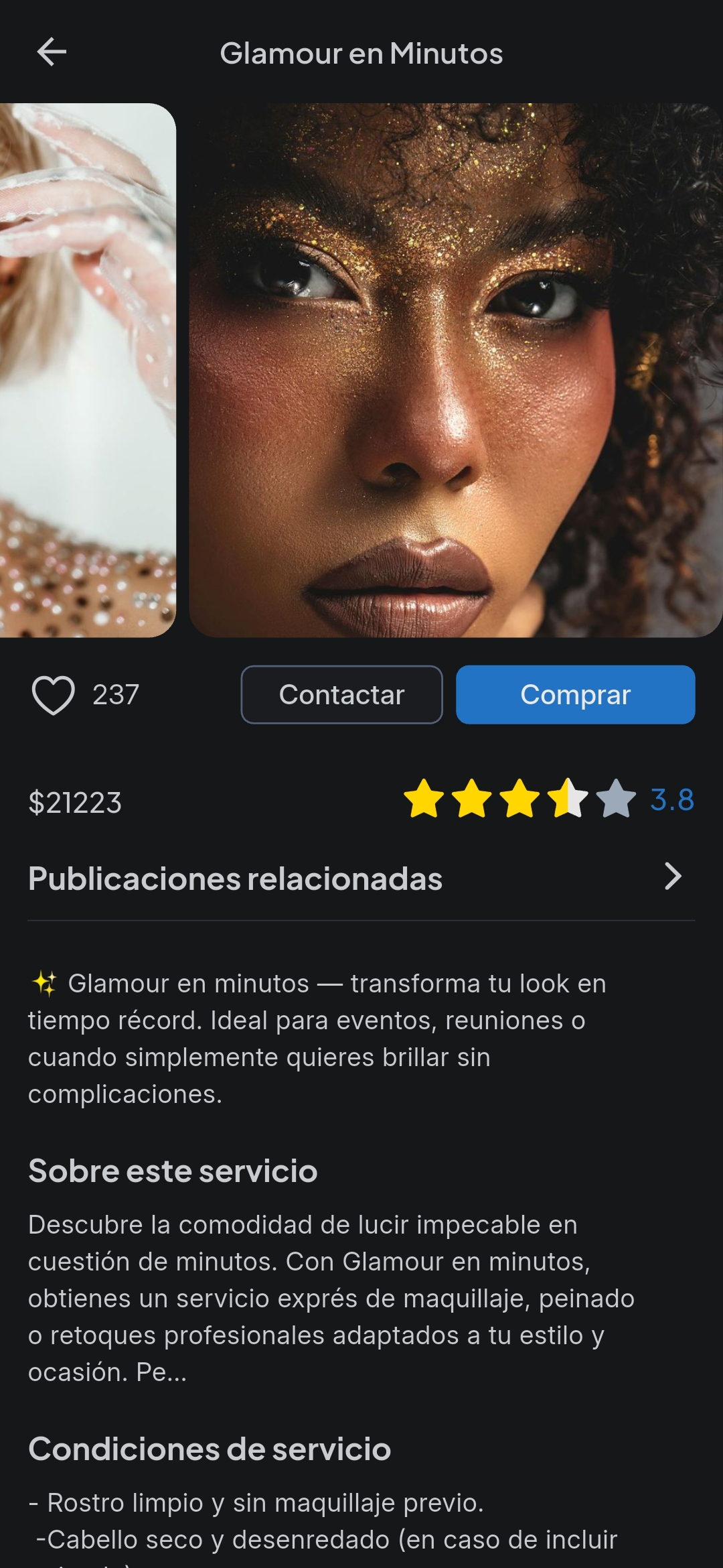 Detalle de servicio en Bondyweave